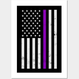 National Purple Heart Day American US Flag Vintage Posters and Art